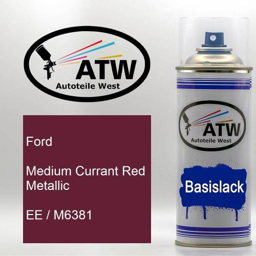 Ford, Medium Currant Red Metallic, EE / M6381: 400ml Sprühdose, von ATW Autoteile West.